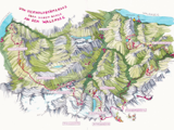 Panoramakarte Glarnerland für Wandern.ch - Aquarell